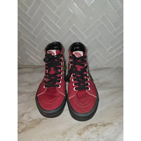 Vans Sk8 Hi The Simpsons Bart Black White Red Mens Size 7 Rare